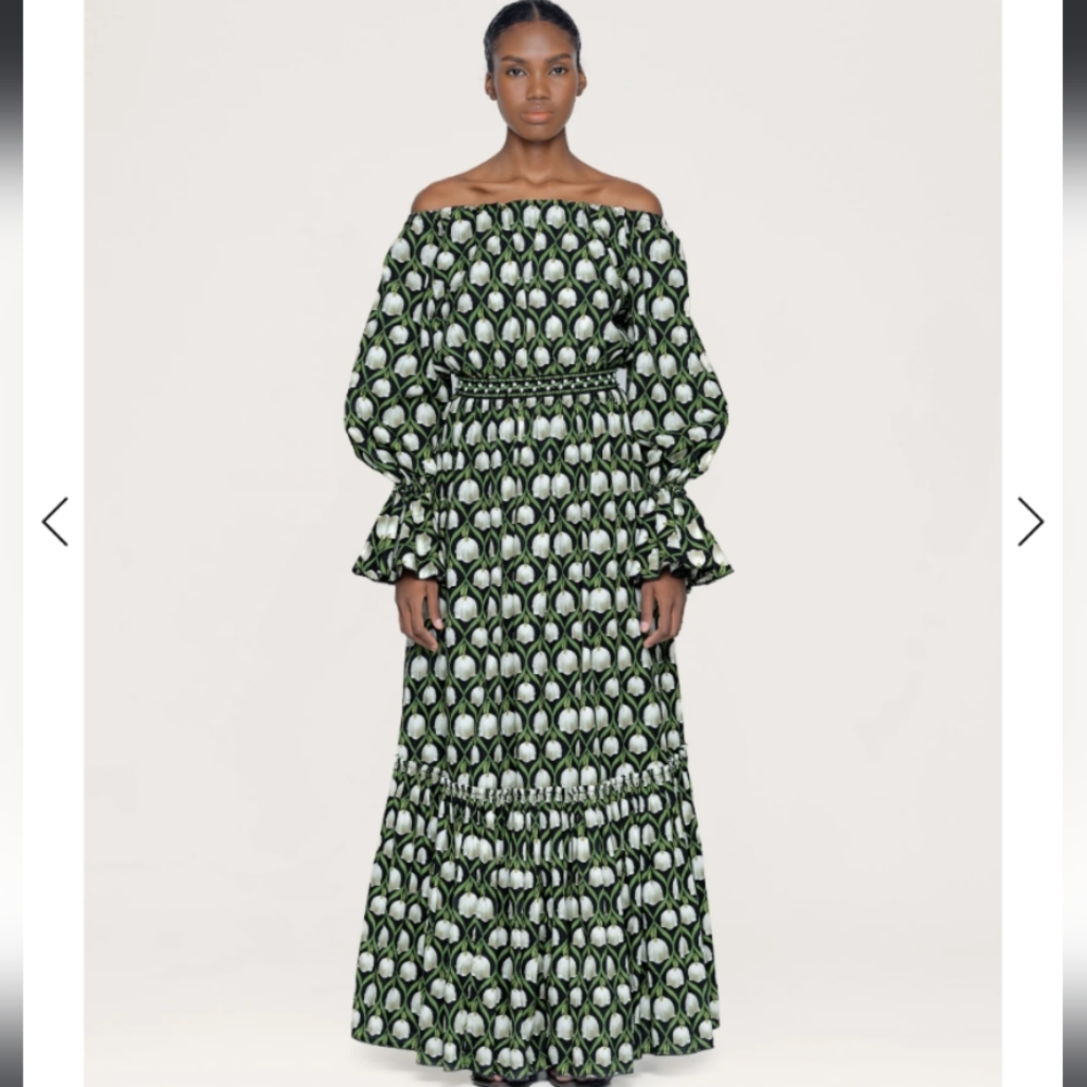 Agua by Agua Bendita Almendra Perla Maxi Dress